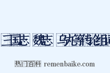 三国志·魏志·乌丸等传论组词是什么意思的图片